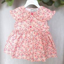 Load image into Gallery viewer, Baby Girls Pink Ditsy Print Lined Dress