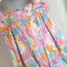 Load image into Gallery viewer, Girls Pastel Floral Bow Shoulder Dress