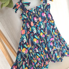 Load image into Gallery viewer, Girls Tropical Bow Shoulder Dress
