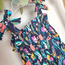 Load image into Gallery viewer, Girls Tropical Bow Shoulder Dress