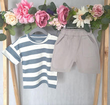 Load image into Gallery viewer, Boys Stripe T-Shirt and Shorts Set