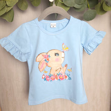 Load image into Gallery viewer, Girls Frill Sleeve Rabbit T-Shirt