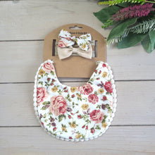 Load image into Gallery viewer, Personalised Baby Bib and Matching Bow Headband