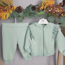 Load image into Gallery viewer, Baby Girls Green Jogger Set