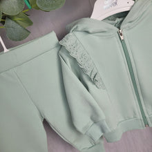 Load image into Gallery viewer, Baby Girls Green Jogger Set
