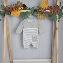 Load image into Gallery viewer, Minoti|Grey Stripe Knit Romper