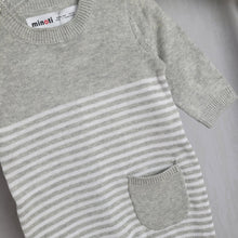 Load image into Gallery viewer, Minoti|Grey Stripe Knit Romper