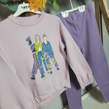 Load image into Gallery viewer, Girls 2 Piece Lilac Legging Set|Funky
