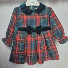 Load image into Gallery viewer, Green Traditional Christmas Plaid Dress