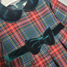 Load image into Gallery viewer, Green Traditional Christmas Plaid Dress