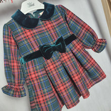 Load image into Gallery viewer, Green Traditional Christmas Plaid Dress