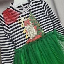 Load image into Gallery viewer, Girls Green Christmas Party Tutu Dress