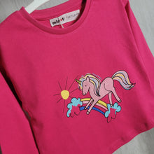 Load image into Gallery viewer, Minoti Girls Pink Unicorn Top
