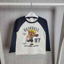 Load image into Gallery viewer, Minoti|Raglan Sleeve Teddy T-Shirt-Navy