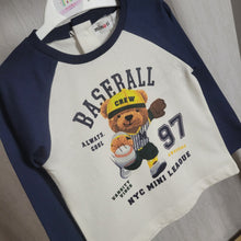 Load image into Gallery viewer, Minoti|Raglan Sleeve Teddy T-Shirt-Navy