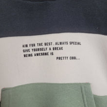 Load image into Gallery viewer, Minoti|Fleece Lined Colourblock Hoodie-Green