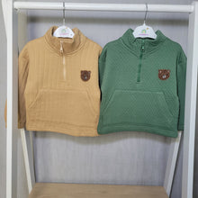 Load image into Gallery viewer, Boys Bear 1/4 zip Sweatshirt