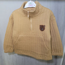 Load image into Gallery viewer, Boys Bear 1/4 zip Sweatshirt