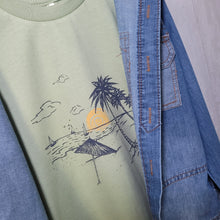 Load image into Gallery viewer, Boy Denim Shirt and Khaki T-Shirt Set