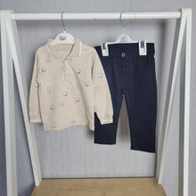 Load image into Gallery viewer, Baby Boys Neutral Polo Shirt and Navy Chinos