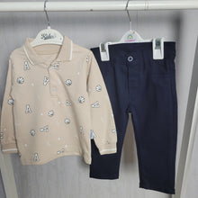 Load image into Gallery viewer, Baby Boys Neutral Polo Shirt and Navy Chinos