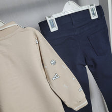 Load image into Gallery viewer, Baby Boys Neutral Polo Shirt and Navy Chinos