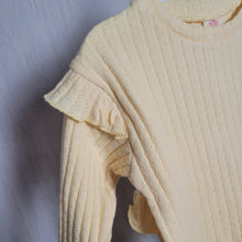 Load image into Gallery viewer, Baby Girls Yellow Ribbed Legging Set