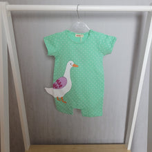 Load image into Gallery viewer, Baby Girls Green Duck Romper