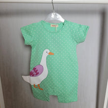 Load image into Gallery viewer, Baby Girls Green Duck Romper