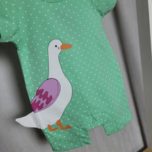 Load image into Gallery viewer, Baby Girls Green Duck Romper