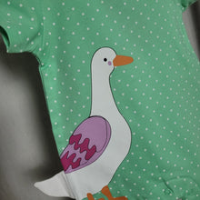 Load image into Gallery viewer, Baby Girls Green Duck Romper