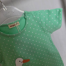 Load image into Gallery viewer, Baby Girls Green Duck Romper
