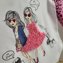 Load image into Gallery viewer, Girls Pink Leopard Print Leggings and 3d T-shirt set