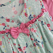 Load image into Gallery viewer, Girls Pink and Mint Shorts and Blouse Set