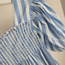 Load image into Gallery viewer, Girls Blue Striped Dress
