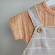 Load image into Gallery viewer, Baby Boys Neutral Stripe Dungaree Set