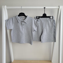 Load image into Gallery viewer, Boys Grey Polo Shirt and Shorts Set