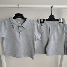 Load image into Gallery viewer, Boys Grey Polo Shirt and Shorts Set
