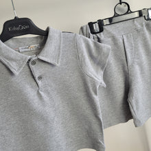 Load image into Gallery viewer, Boys Grey Polo Shirt and Shorts Set