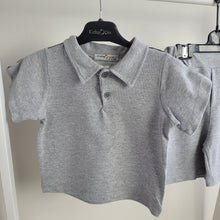 Load image into Gallery viewer, Boys Grey Polo Shirt and Shorts Set