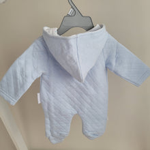 Load image into Gallery viewer, Baby Boys Quilted and Hooded Pramsuit