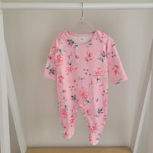 Load image into Gallery viewer, Pink Floral Babygrow