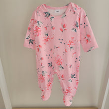 Load image into Gallery viewer, Pink Floral Babygrow