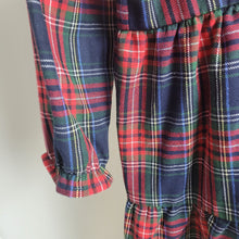 Load image into Gallery viewer, Girls Red Collar Tartan Dress