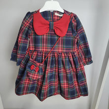 Load image into Gallery viewer, Girls Tartan Dress with Bag