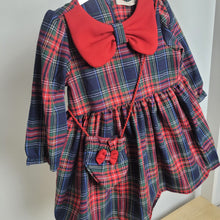 Load image into Gallery viewer, Girls Tartan Dress with Bag