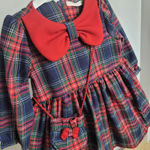 Load image into Gallery viewer, Girls Tartan Dress with Bag