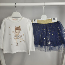 Load image into Gallery viewer, Girls Tulle Skirt Set-Red or Navy