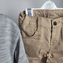 Load image into Gallery viewer, Boys Grey Knitted Zip Cardigan, Shirt & Chinos Set