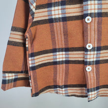 Load image into Gallery viewer, Orange Plaid Hooded Shirt